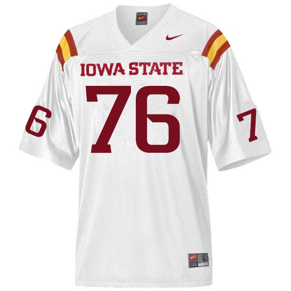 Men #76 Joey Ramos Iowa State Cyclones College Football Jerseys Sale-White